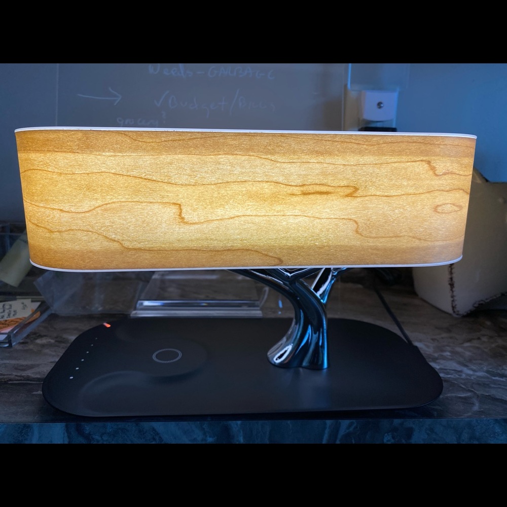 Tree of Light table lamp wireless charger speaker